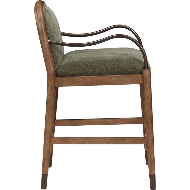Meridian Furniture Cambria Green Fabric Counter Stool