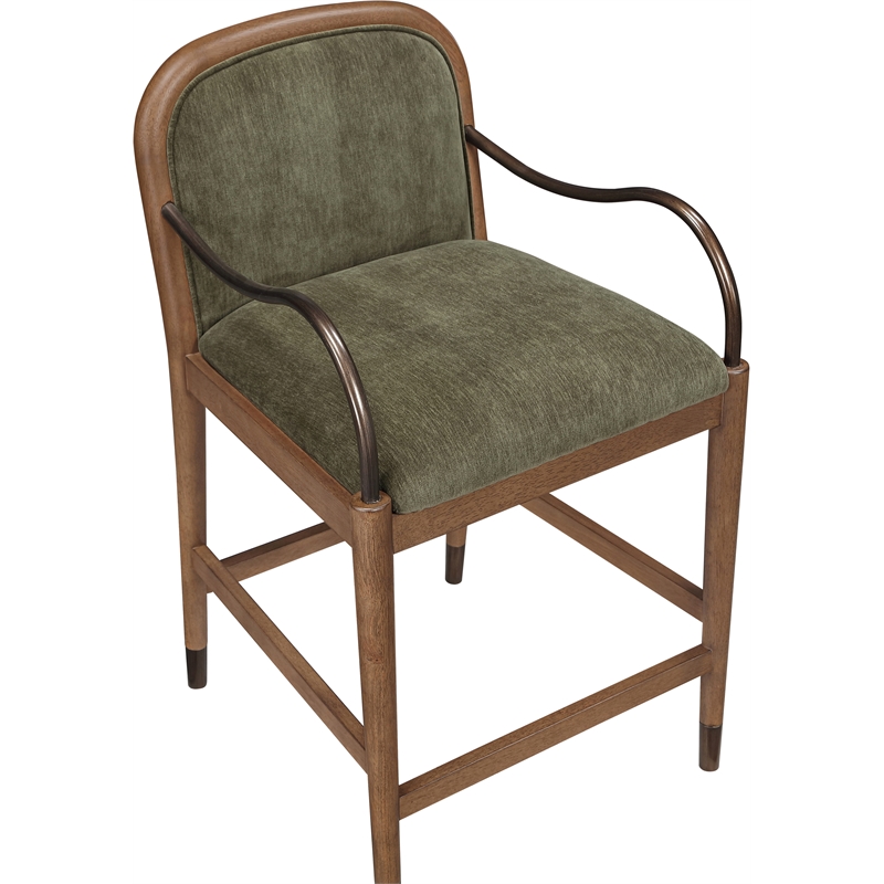 Meridian Furniture Cambria Green Fabric Counter Stool