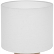 Meridian Furniture Caldera Travertine And Linen Textured Fabric Table Lamp