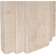 Meridian Furniture Caldera Travertine And Linen Textured Fabric Table Lamp