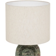 Meridian Furniture Caldera Forest Green Genuine Marble And Fabric Table Lamp