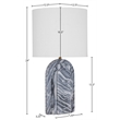 Meridian Furniture Caldera Grey Genuine Marble And Fabric Table Lamp