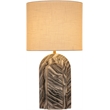 Meridian Furniture Caldera Grey Genuine Marble And Fabric Table Lamp