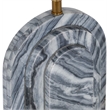Meridian Furniture Caldera Grey Genuine Marble And Fabric Table Lamp