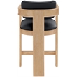 Meridian Furniture Sacha Black Vegan Leather Upholstered Counter Stool