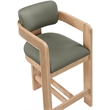 Meridian Furniture Sacha Olive Vegan Leather Upholstered Counter Stool