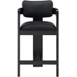 Meridian Furniture Sacha Black Vegan Leather Upholstered Counter Stool