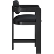 Meridian Furniture Sacha Black Vegan Leather Upholstered Counter Stool