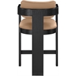 Meridian Furniture Sacha Tan Vegan Leather Upholstered Counter Stool