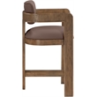 Meridian Furniture Sacha Brown Vegan Leather Upholstered Counter Stool