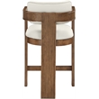 Meridian Furniture Sacha Cream Vegan Leather Upholstered Counter Stool