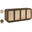 Meridian Furniture Windsor Brown Solid Wood And Brown Cane Sideboard / Buffet