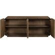 Meridian Furniture Windsor Brown Solid Wood And Brown Cane Sideboard / Buffet