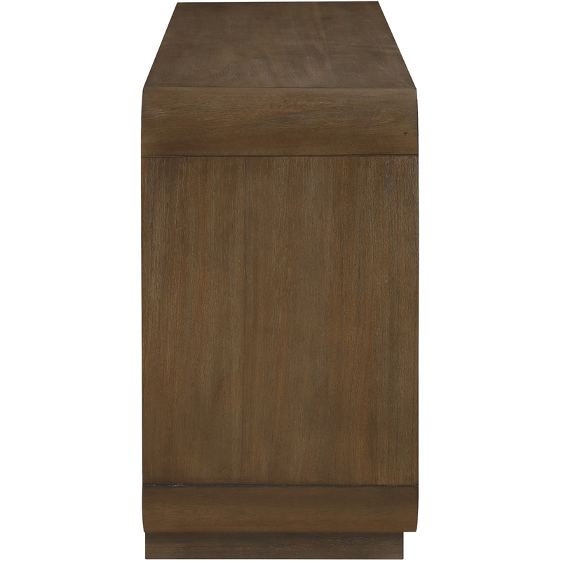Meridian Furniture Windsor Brown Solid Wood And Brown Cane Sideboard / Buffet