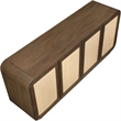 Meridian Furniture Windsor Brown Solid Wood And Brown Cane Sideboard / Buffet