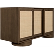 Meridian Furniture Windsor Brown Solid Wood And Brown Cane Sideboard / Buffet