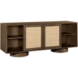 Meridian Furniture Windsor Brown Solid Wood And Brown Cane Sideboard / Buffet
