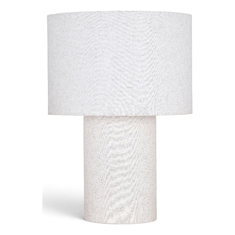 Meridian Furniture Monarca Beige Linen Textured Fabric Table Lamp