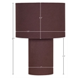 Meridian Furniture Monarca Brown Linen Textured Fabric Table Lamp