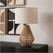 Meridian Furniture Soraya Beige Jute And Cotton Table Lamp