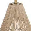 Meridian Furniture Soraya Beige Jute And Cotton Table Lamp