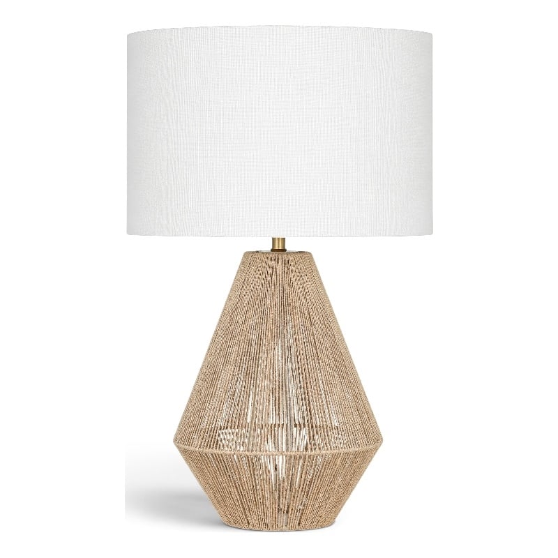 Meridian Furniture Soraya Beige Jute And Cotton Table Lamp