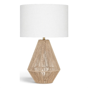 Meridian Furniture Soraya Beige Jute And Cotton Table Lamp