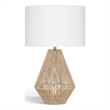 Meridian Furniture Soraya Beige Jute And Cotton Table Lamp
