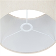Meridian Furniture Pillar Travertine And Linen Textured Table Lamp