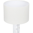 Meridian Furniture Pillar White Genuine Marble / Linen Textured Table Lamp