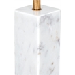 Meridian Furniture Pillar White Genuine Marble / Linen Textured Table Lamp