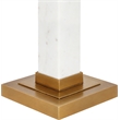 Meridian Furniture Pillar White Genuine Marble / Linen Textured Table Lamp