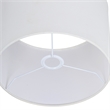 Meridian Furniture Pillar White Genuine Marble / Linen Textured Table Lamp