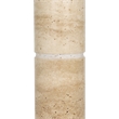 Meridian Furniture Opaline Travertine And Linen Textured Table Lamp