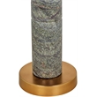 Meridian Furniture Opaline Green Genuine Marble / Linen Textured Table Lamp