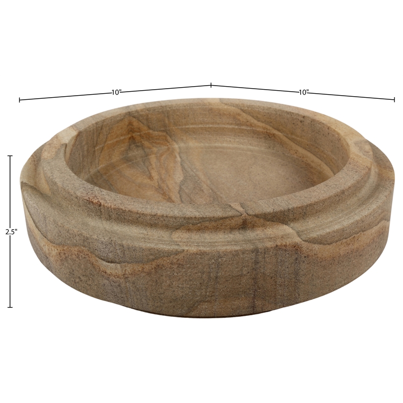 Meridian Furniture Parsons Rainbow Sandstone Bowl