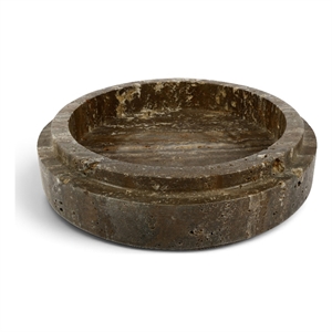 Meridian Furniture Parsons Grey Travertine Bowl
