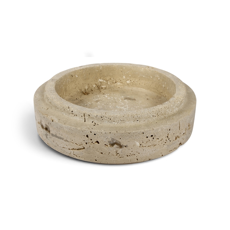 Meridian Furniture Parsons Beige Travertine Bowl