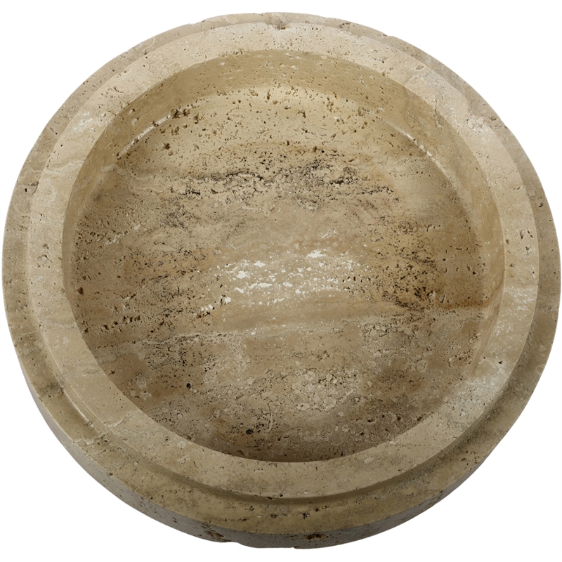 Meridian Furniture Parsons Beige Travertine Bowl
