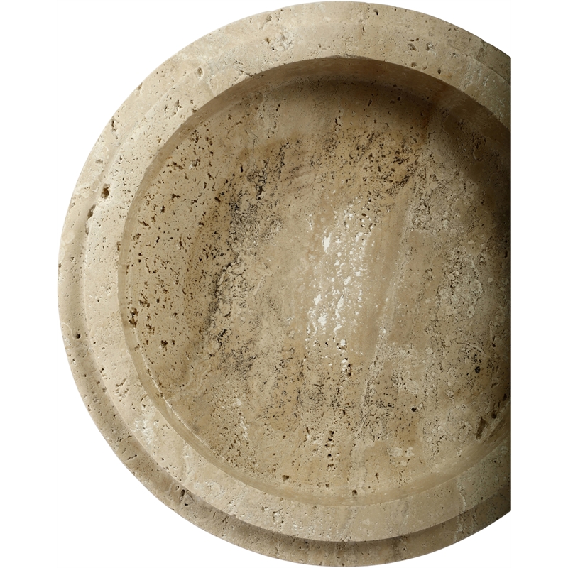 Meridian Furniture Parsons Beige Travertine Bowl