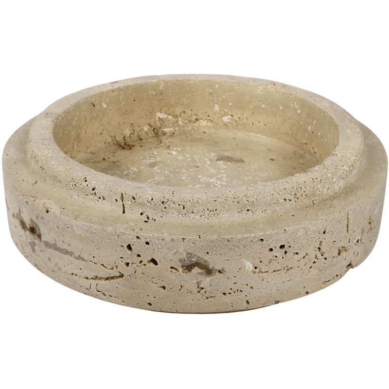 Meridian Furniture Parsons Beige Travertine Bowl