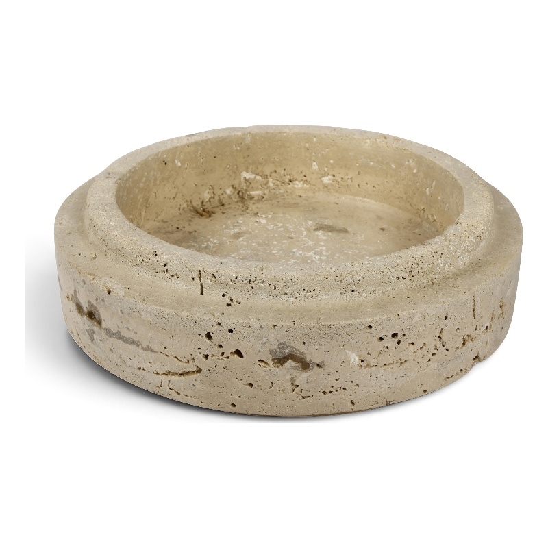 Meridian Furniture Parsons Beige Travertine Bowl