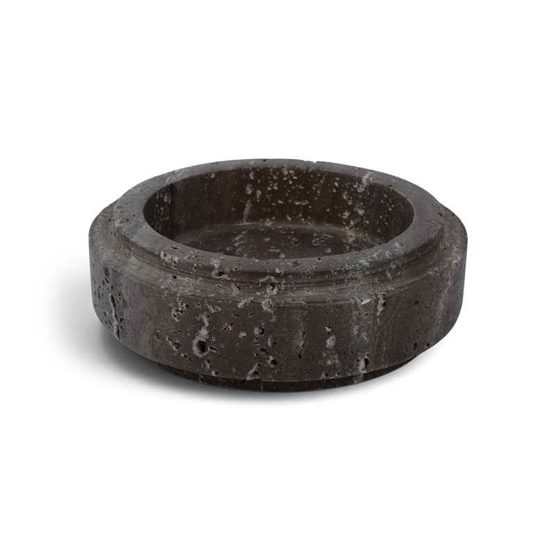 Meridian Furniture Parsons Grey Travertine Bowl