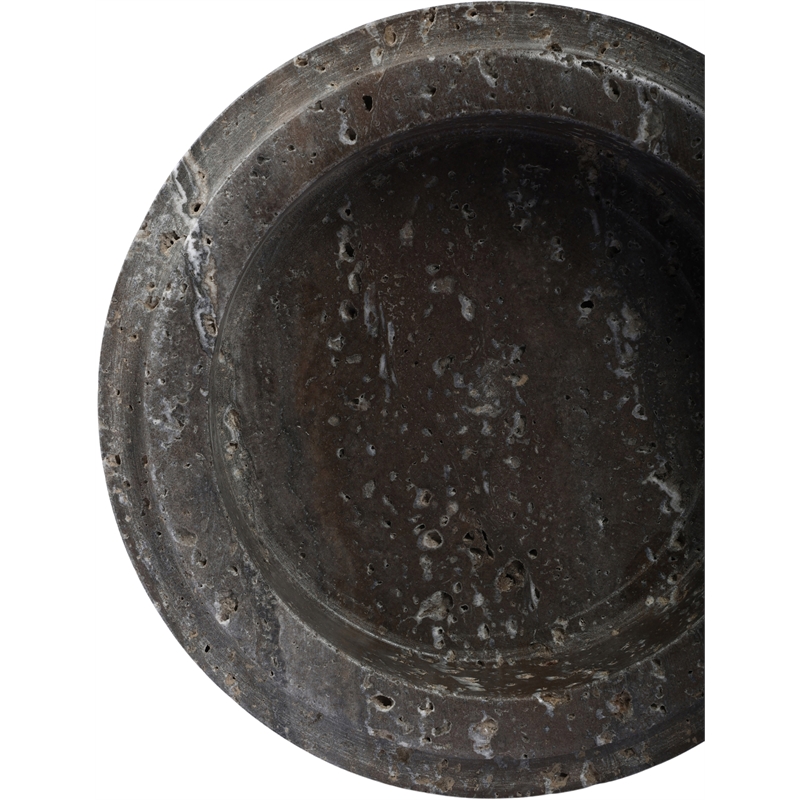 Meridian Furniture Parsons Grey Travertine Bowl