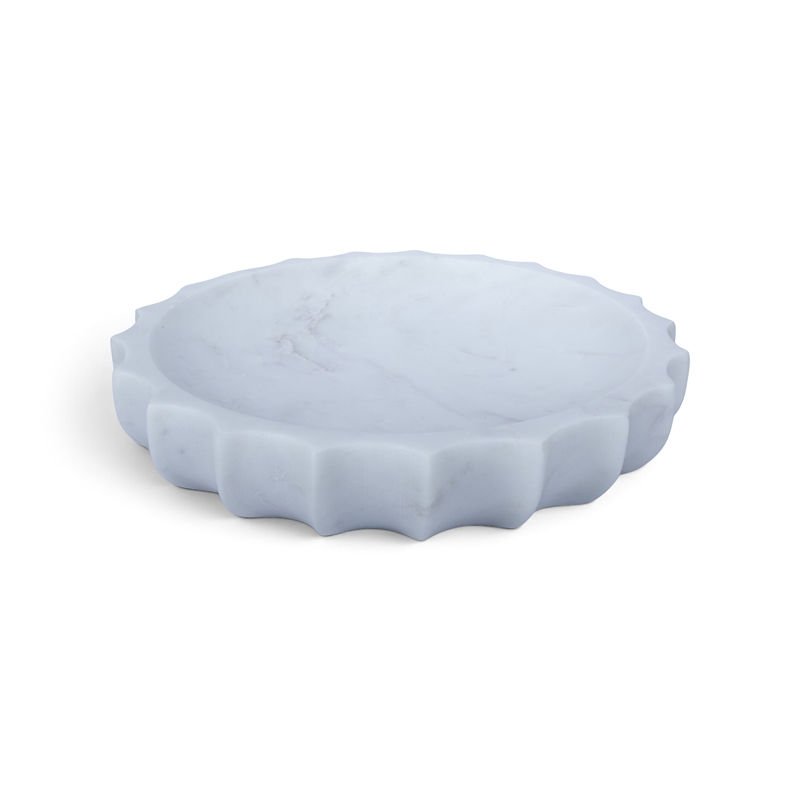 Meridian Furniture Murray White Genuine Marble Bowl