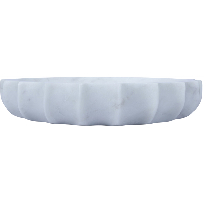 Meridian Furniture Murray White Genuine Marble Bowl