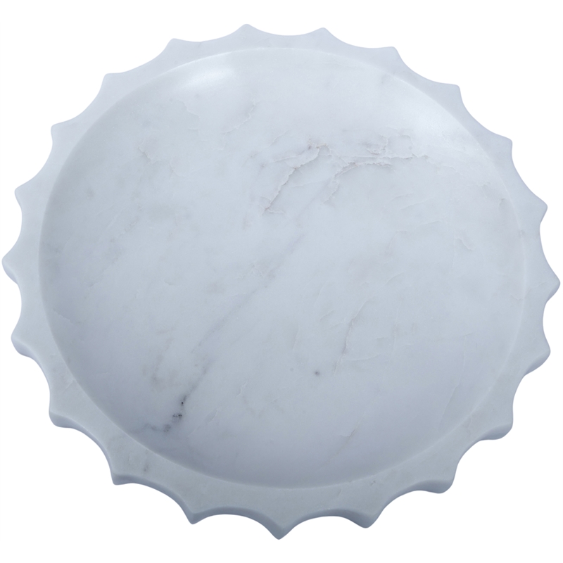 Meridian Furniture Murray White Genuine Marble Bowl