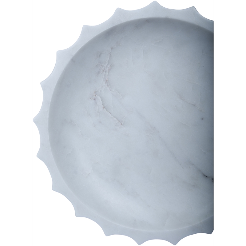 Meridian Furniture Murray White Genuine Marble Bowl