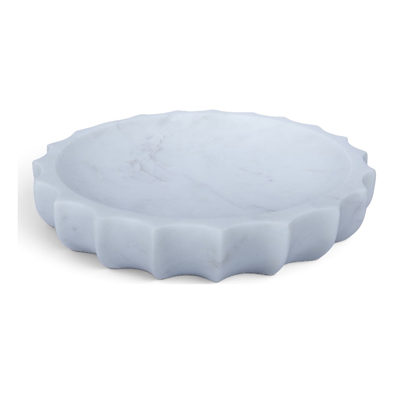 Meridian Furniture Murray White Genuine Marble Bowl