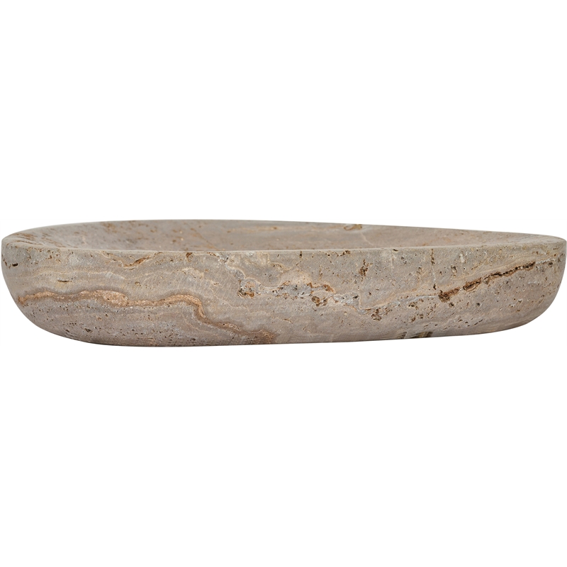 Meridian Furniture Whelan Grey Travertine Bowl